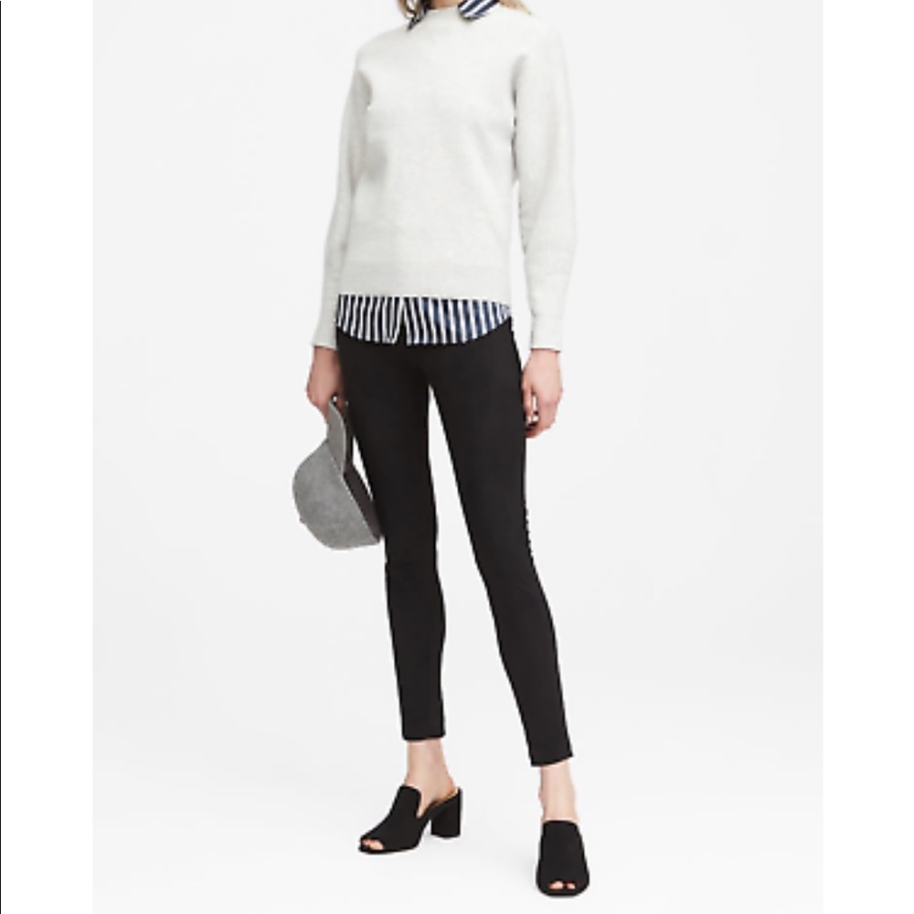 Devon Legging fit Vegan Stretch suede Ankle Pants